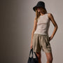 Cotton Cashmere Rib Shell Top in Ivory | James Perse Los Angeles