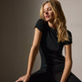 Cotton Cashmere Blend Ribbed Crew in Black | James Perse Los Angeles
