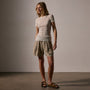 Cotton Cashmere Blend Ribbed Crew in Ivory | James Perse Los Angeles