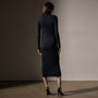 Cashmere Rib Funnel Neck Dress in Black | James Perse Los Angeles