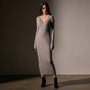 Cashmere Rib Deep V Neck  in Dapple | James Perse Los Angeles