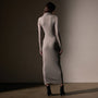 Cashmere Rib Funnel Neck Dress  in Dapple | James Perse Los Angeles
