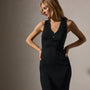 Cotton Cashmere Ribbed Tank Dress in Black | James Perse Los Angeles