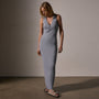 Cotton Cashmere Ribbed Tank Dress in Grey Sky | James Perse Los Angeles
