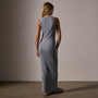 Cotton Cashmere Ribbed Tank Dress in Grey Sky | James Perse Los Angeles