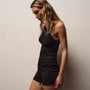 Large Rib Lounge Short With Drawcord in Black | James Perse Los Angeles