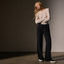 Pleated Wool Blend Pant in Black | James Perse Los Angeles