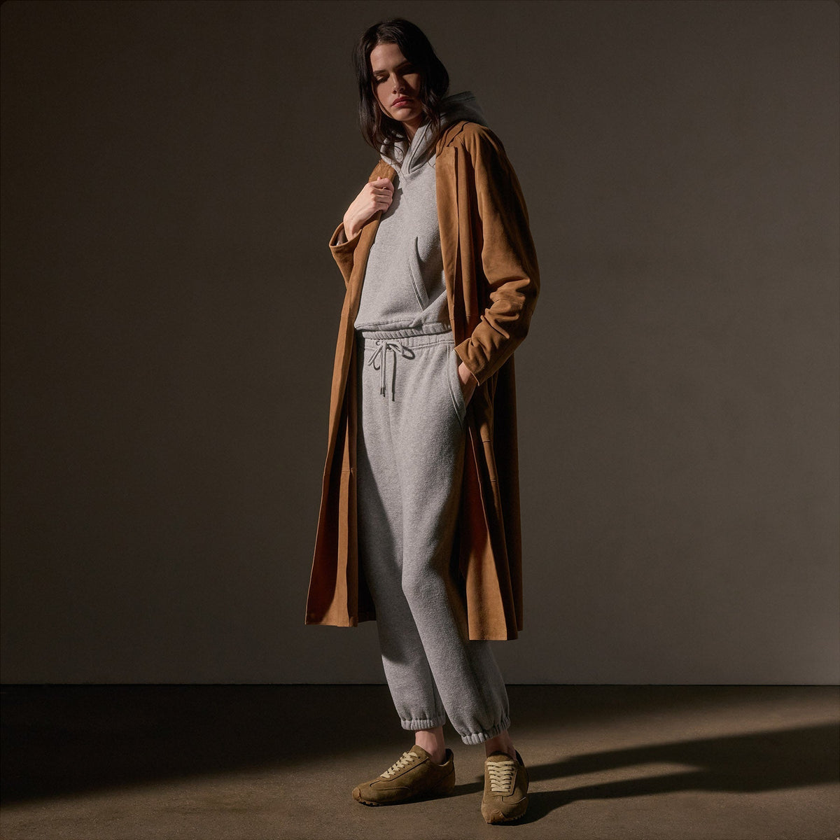 Cozy Oversized Sweat Pant  in Heather Grey | James Perse Los Angeles