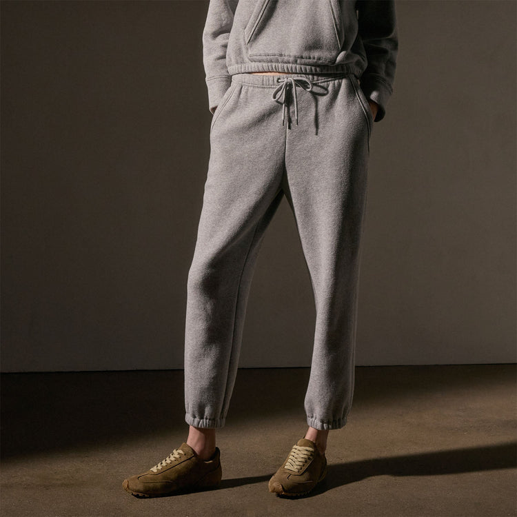 Cozy Oversized Sweat Pant  in Heather Grey | James Perse Los Angeles