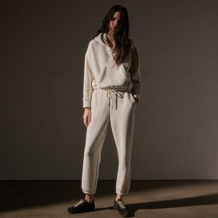 Cozy Oversized Sweat Pant  in Ivory | James Perse Los Angeles
