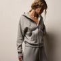 Cozy Fleece Zip Hoodie in Heather Grey | James Perse Los Angeles