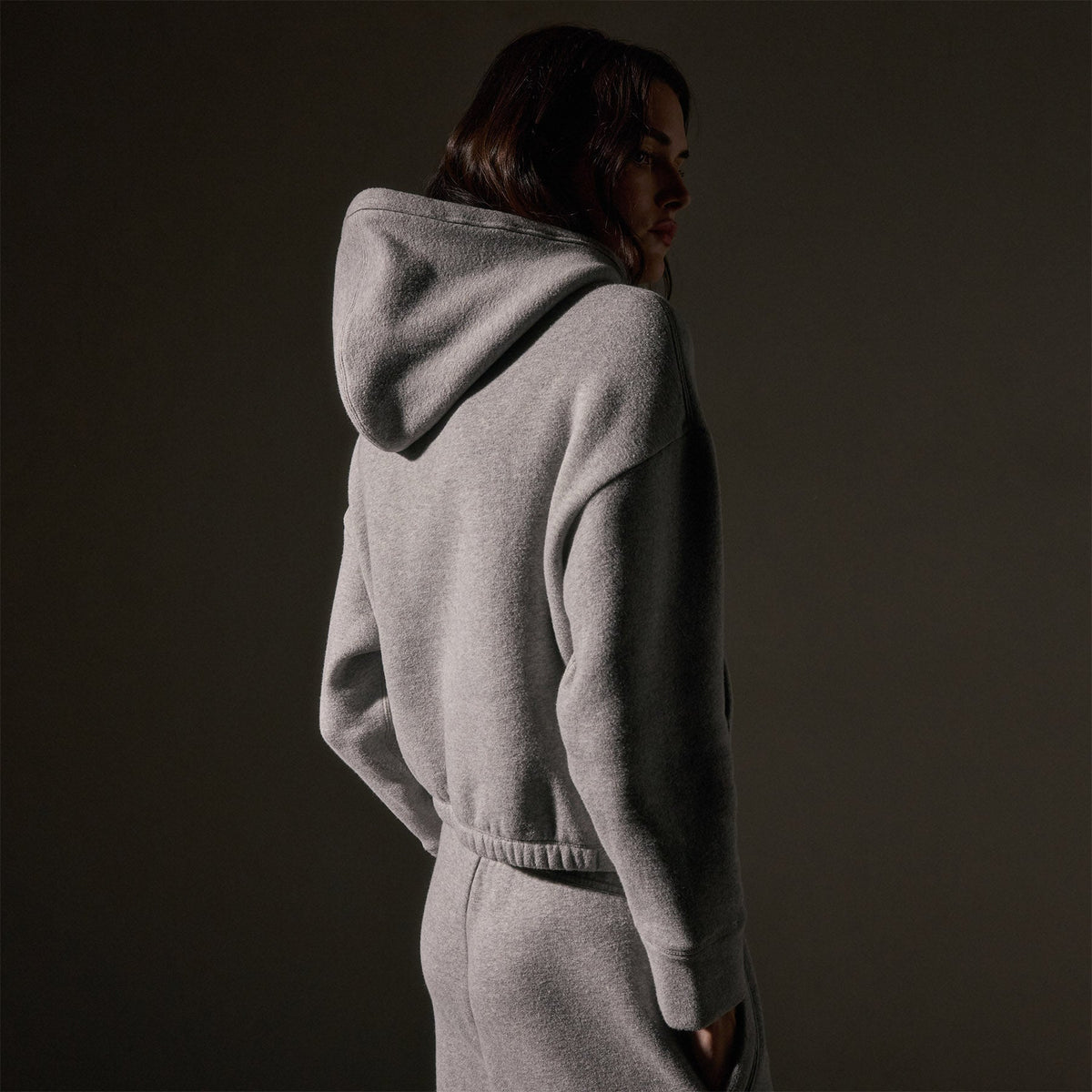 Oversized Hooded Sweat Top  in Heather Grey | James Perse Los Angeles