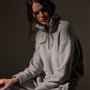Cozy Oversized Half Zip  in Heather Grey | James Perse Los Angeles