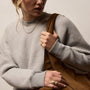 Cozy Fleece Crew in Heather Grey | James Perse Los Angeles