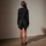 Cotton Linen Button Cardigan in Black | James Perse Los Angeles