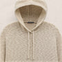 Baja Surf Hooded Poncho in Natural/White/Taupe | James Perse Los Angeles