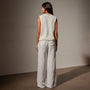 Cotton Linen V Neck Vest in White | James Perse Los Angeles