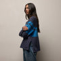 Surf Stripe Cotton Linen Sweater in Faded Navy/Santorini | James Perse Los Angeles