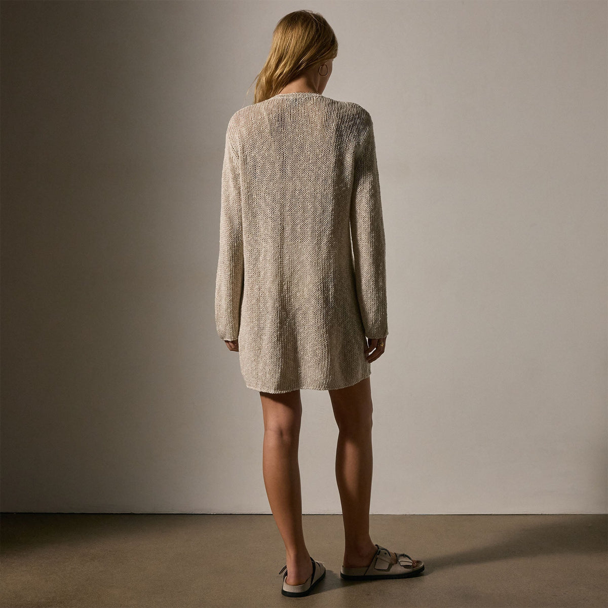 Cotton Linen Knit Tunic in Natural | James Perse Los Angeles