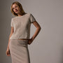 Cotton Linen Knit Crew Neck in Natural | James Perse Los Angeles