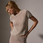 Cotton Linen Knit Crew Neck in Natural | James Perse Los Angeles