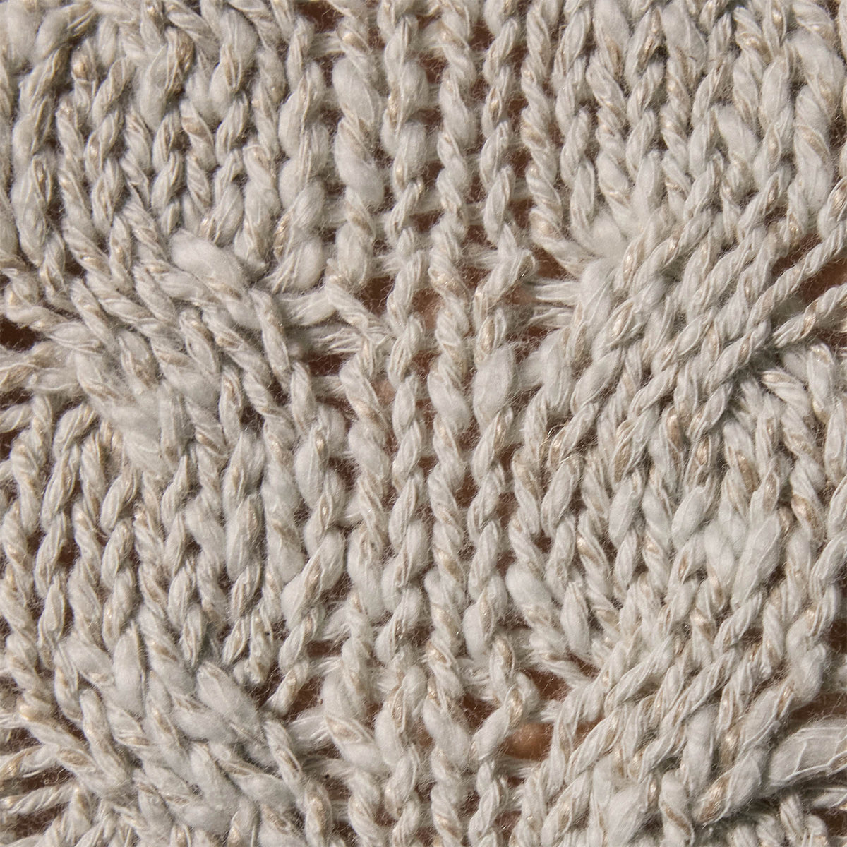 Cotton Linen Cable Knt Sweater in Foam | James Perse Los Angeles