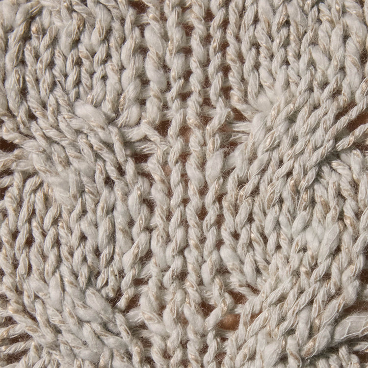 Cotton Linen Cable Knt Sweater in Foam | James Perse Los Angeles