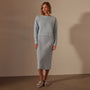 Cotton Linen Boatneck Sweater in Bleached Blue | James Perse Los Angeles