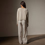 Cotton Linen Boatneck Sweater in Natural | James Perse Los Angeles