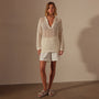 Cotton Linen Open Tunic in White | James Perse Los Angeles