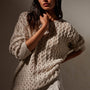Cotton Linen Textured Sweater in Natural | James Perse Los Angeles