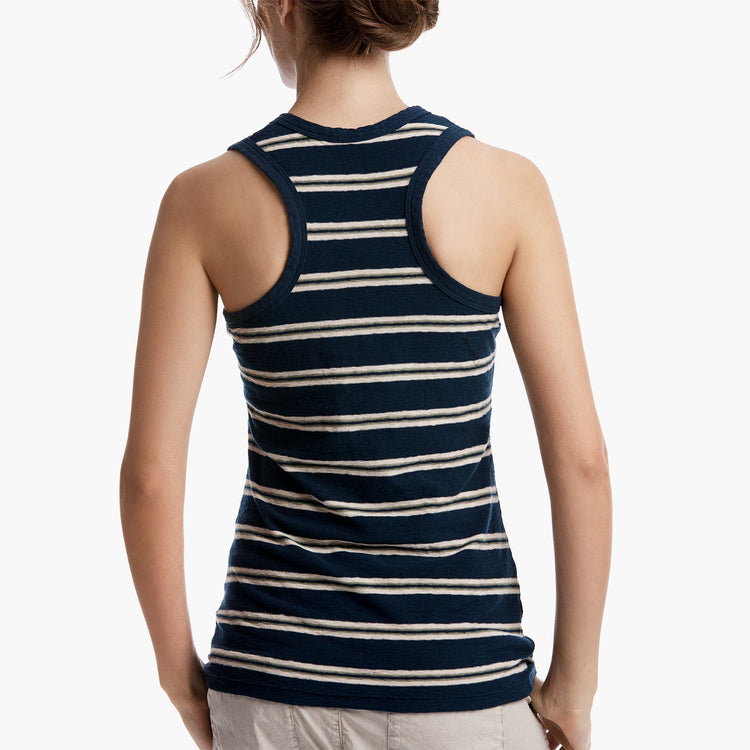 Retro Stripe Tank - Thames Blue/Reed | James Perse Los Angeles