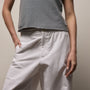 Italian Heavy Poplin Relaxed Pant in White | James Perse Los Angeles