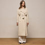 Italian Heavy Poplin Trench Coat in Beige | James Perse Los Angeles
