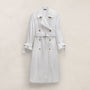 Italian Heavy Poplin Trench Coat In White | James Perse Los Angeles