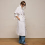 Italian Heavy Poplin Trench Coat in White | James Perse Los Angeles