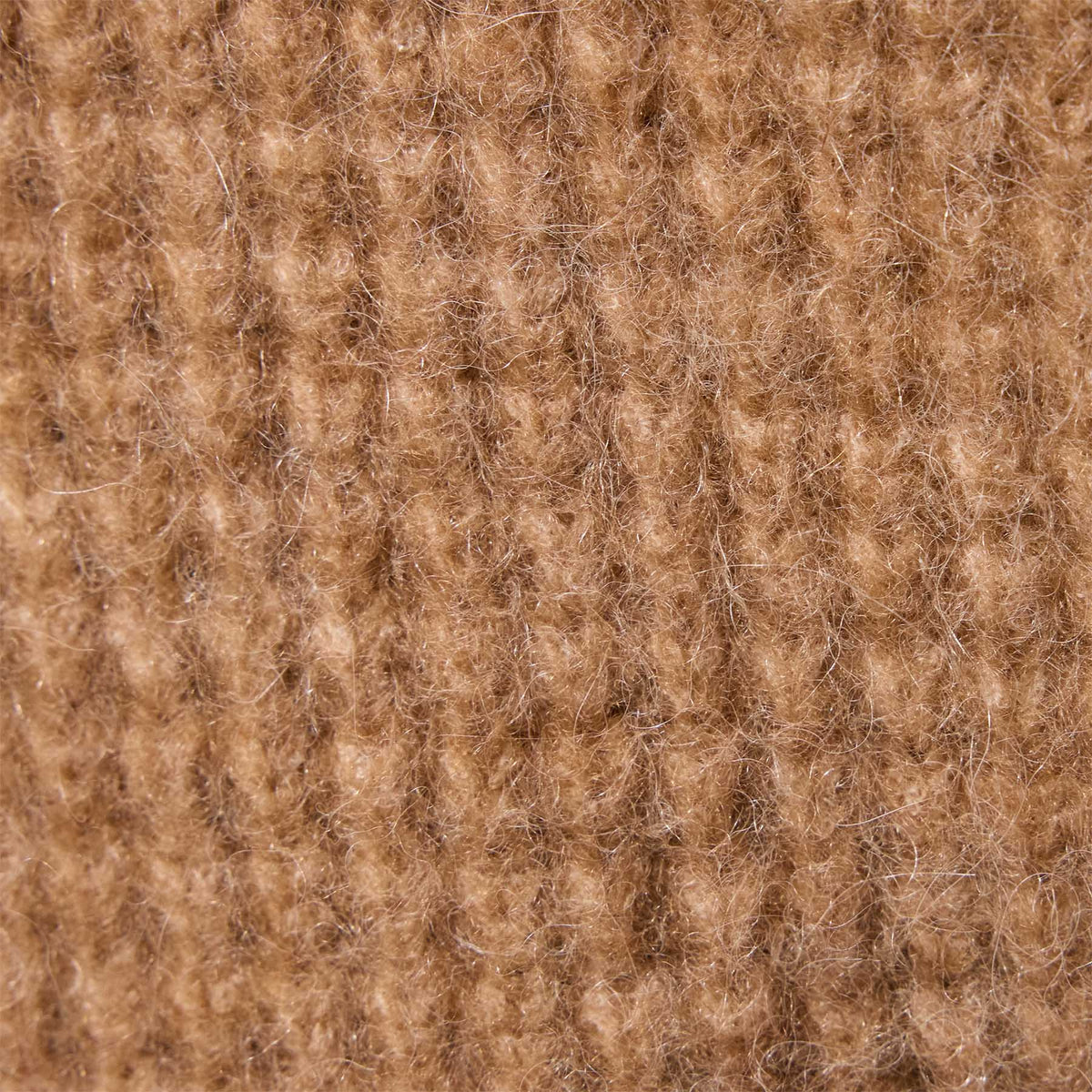 Chunky Waffle Knit Hooded Coat  in Camel | James Perse Los Angeles