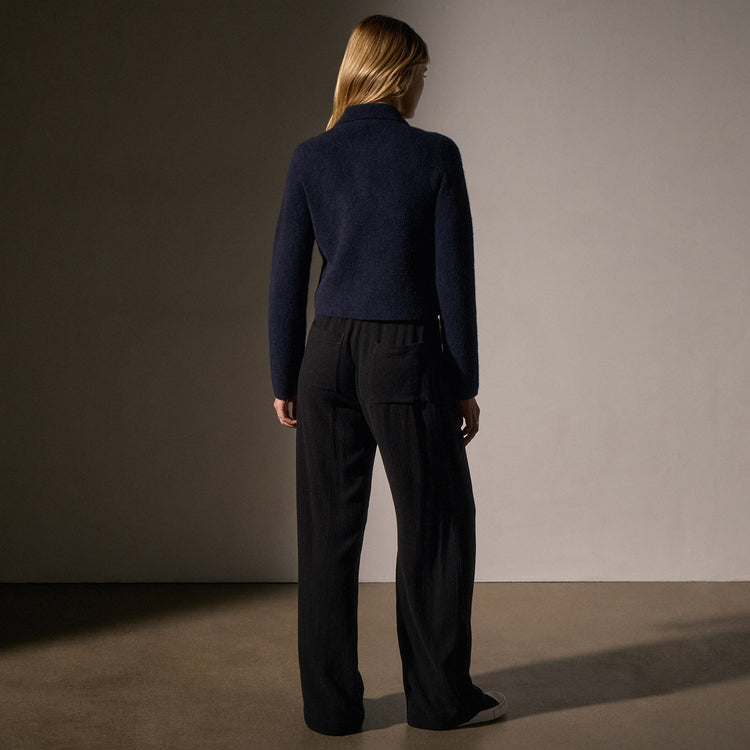 Sweater Knit Jacket in Navy | James Perse Los Angeles