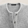 Wool Alpaca Button Front Jacket in Mid Grey | James Perse Los Angeles FLAT