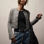 Wool Alpaca Button Front Jacket in Mid Grey | James Perse Los Angeles