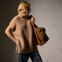Waffle Knit Funnel Neck Tunic in Camel | James Perse Los Angeles