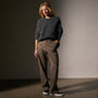 Oversized Waffle Knit Crew in Anthracite | James Perse Los Angeles