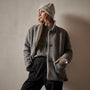 Sherpa Lined Baja Jacket in Heather Grey Stripe | James Perse Los Angeles