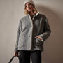 Sherpa Lined Baja Jacket in Heather Grey Stripe | James Perse Los Angeles