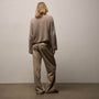 Cotton Cashmere Brushed Twill Pant in Light Khaki Pigment | James Perse Los Angeles