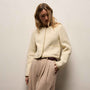 Tweed Button Front Jacket In Ivory | James Perse Los Angeles
