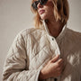 Diamond Quilted Jacket in Cloud | James Perse Los Angeles
