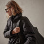 Side Stripe Puffer Jacket in Black/Black | James Perse Los Angeles