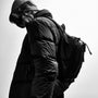Side Stripe Puffer Jacket in Black/Black | James Perse Los Angeles