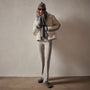 Side Stripe Puffer Jacket in Cloud/Silver | James Perse Los Angeles